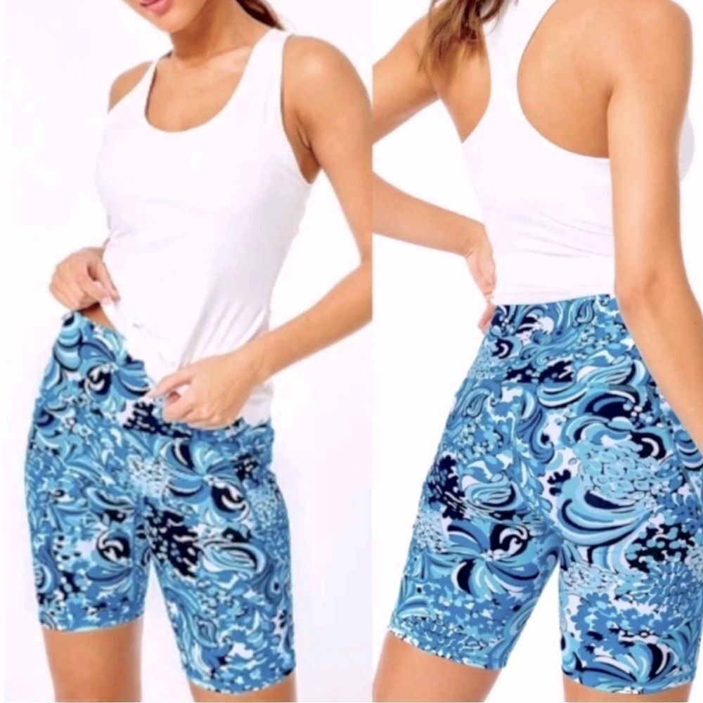NWT Lilly Pulitzer South Beach High Rise Short Resort White Mermazing Size Small